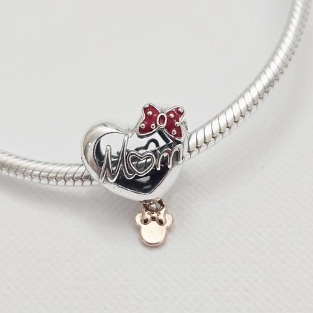 Pandora Disney Minnie Mouse Mom Heart Charm